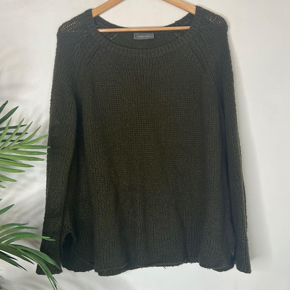 Wooden Ships Green Sweater M/L